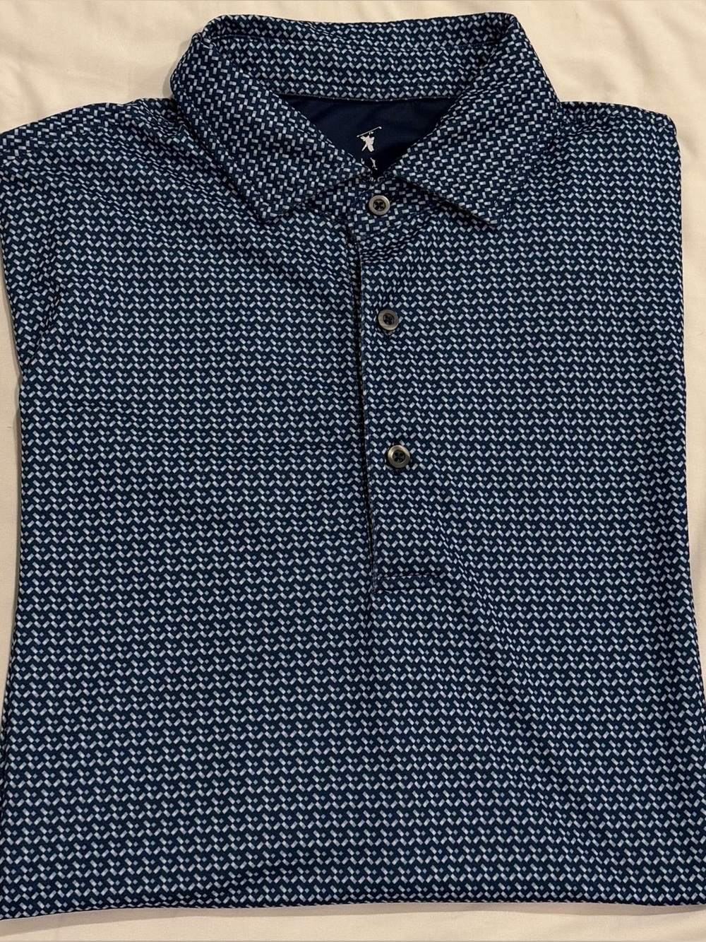 Fairway & Greene Navy Patterned Polo